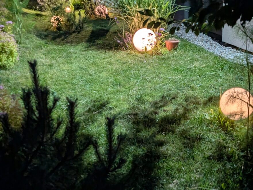 Oświetlenie ogrodu — realizacja ETIR